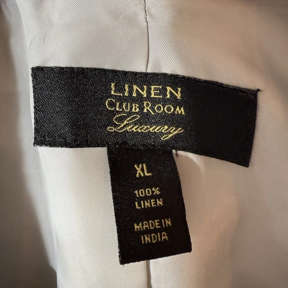Mens 48 Linen Blazer Jacket‎ 2 Button Sport 1/4 Lined Luxury MINT Casual Summer